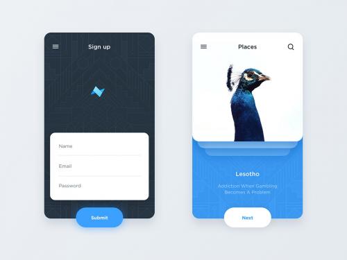 Mobile App Template - Signup/Cards - mobile-app-template-signup-cards