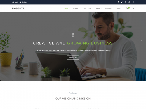 Modenta - A Responsive Multipurpose Website Template - modenta-a-responsive-multipurpose-website-template