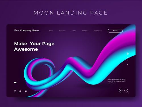 Modern abstract landing page template design - modern-abstract-landing-page-template-design