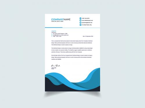 Modern And Clean Letterhead Design Template - modern-and-clean-letterhead-design-template