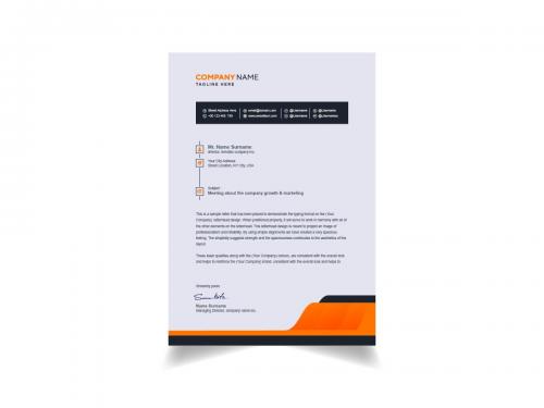 Modern And Clean Letterhead Template Design - modern-and-clean-letterhead-template-design-a29669d8-8a8b-4898-96d1-839d65364d91