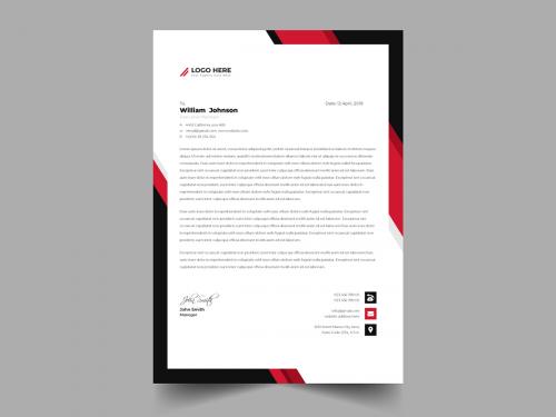 Modern Business Letterhead Template - modern-business-letterhead-template