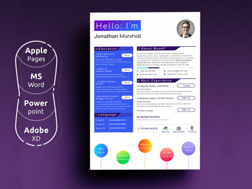 Modern Resume Template Word Pages - modern-resume-template-word-pages