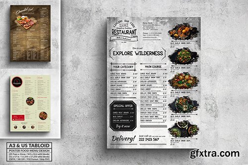 Poster Food Menu Bundle - A3 & US Tabloid