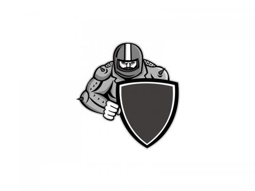 Motorcycle Biker With Shield Mascot - motorcycle-biker-with-shield-mascot