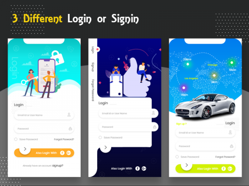 Multi Service App Login, Signup or Signin Screen design Phase II - multi-service-app-login-signup-or-signin-screen-design-phase-ii