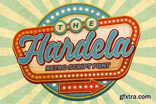 Hardela - Retro Script Font