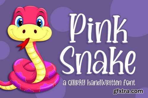 Pink Snake - a Quirky Handwritten Font