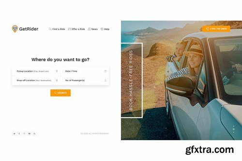 Getrider - Share Ride PSD