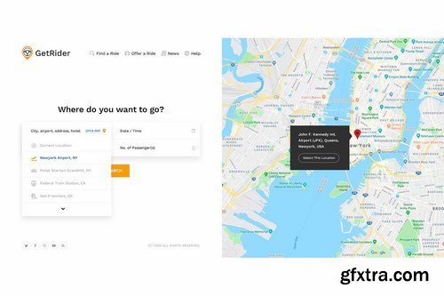 Getrider - Share Ride PSD