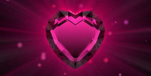 Videohive - Valentine`s ruby heart