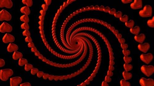 Videohive - Spiral Hearts 4K