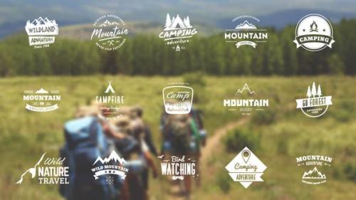 Videohive - Mountain Travel And Campfire Badges