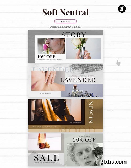 Soft Neutral social media graphic templates