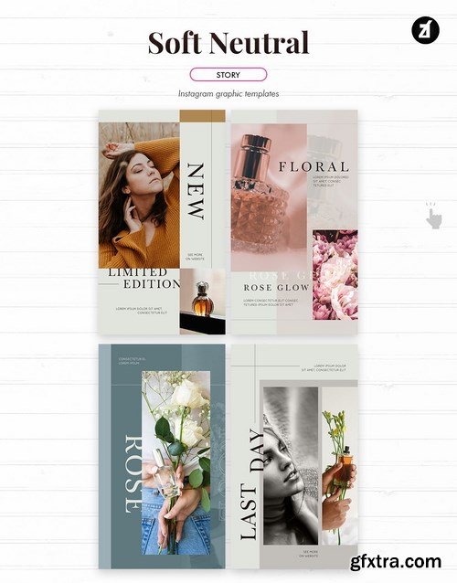 Soft Neutral social media graphic templates