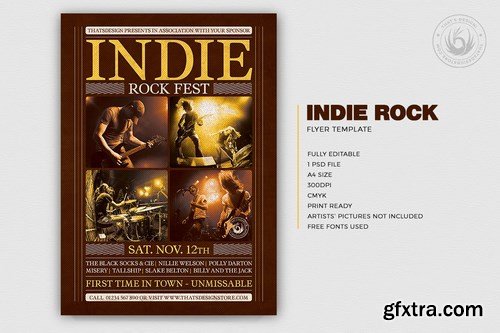 Indie Rock Flyer Template V8