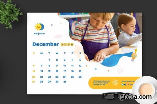 2020 Kid School Calendar Pro