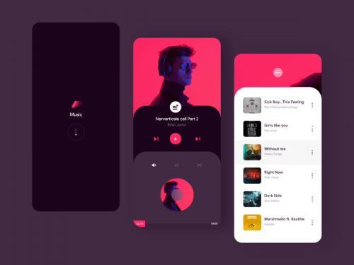 Music App bie (Adobe XD) - music-app-freebie-adobe-xd