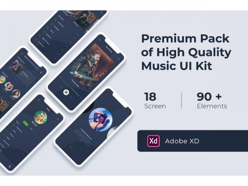 Music Audio Play App UI KIT for XD - music-audio-play-app-ui-kit-for-xd