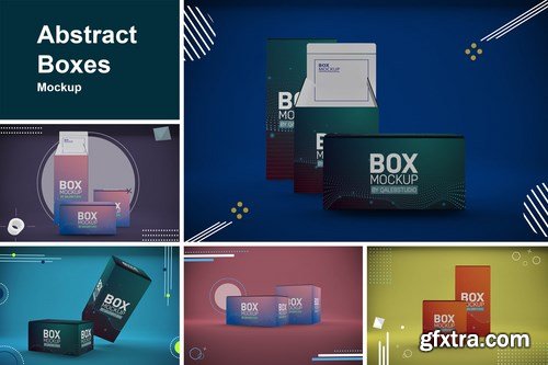 Abstract Boxes Mockup