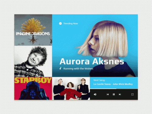 Music Player UI inspired by Mondrianism - music-player-ui-inspired-by-mondrianism-kit