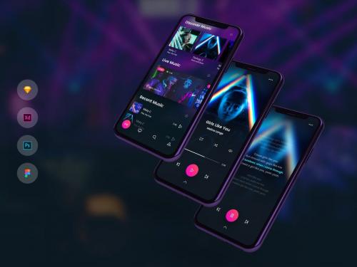 Music Player with Lyrics Mobile UI Kit - music-player-with-lyrics-mobile-ui-kit