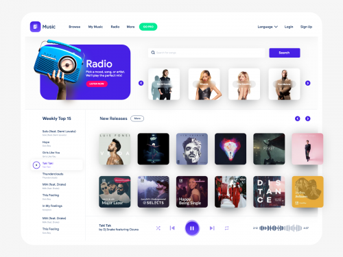 Music Web App Ui Design - music-web-app-ui-design