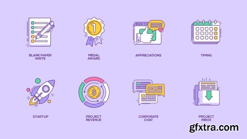 Videohive 40 Animated Business Icon Set 22531764