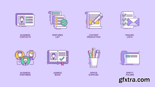 Videohive 40 Animated Business Icon Set 22531764