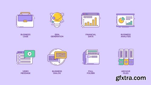 Videohive 40 Animated Business Icon Set 22531764