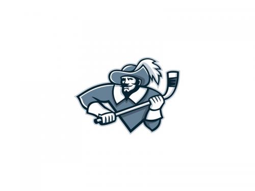 Musketeer Ice Hockey Mascot - musketeer-ice-hockey-mascot