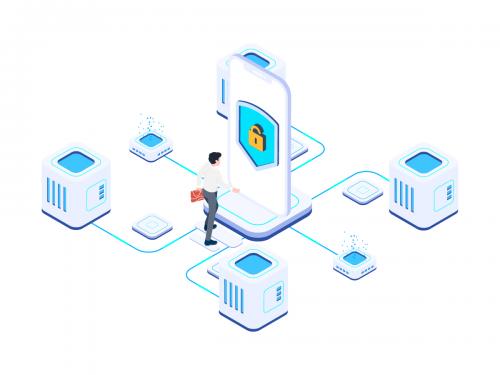 Network Security on Blockchain Isometric 4 - T2 - network-security-on-blockchain-isometric-4-t2