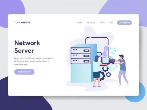 Network Server Illustration - network-server-illustration