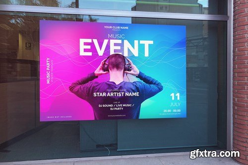 Front Horizontal Street Poster Mockup