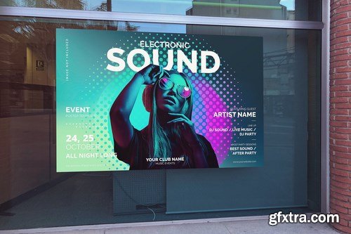 Front Horizontal Street Poster Mockup