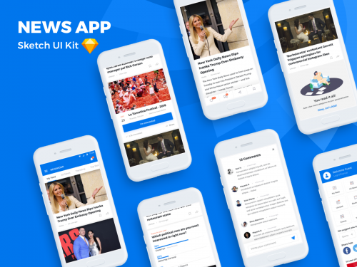 News App - Sketch UI Kit - news-app-sketch-ui-kit