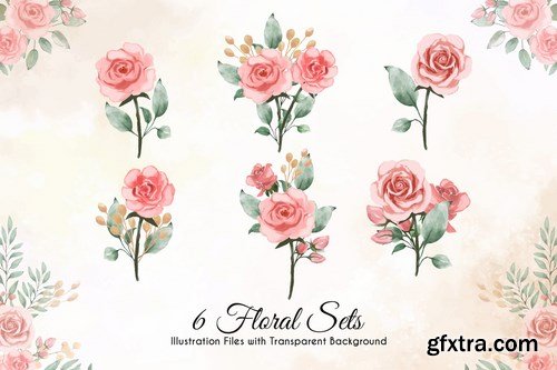 Watercolor Floral Illustrations Pack