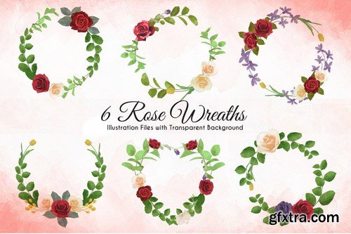 Watercolor Rose Illustrations Pack