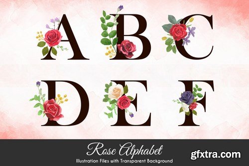 Watercolor Rose Illustrations Pack