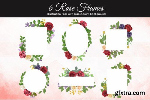 Watercolor Rose Illustrations Pack