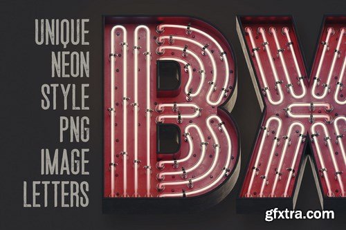 Bold Neon 3D Lettering View 4