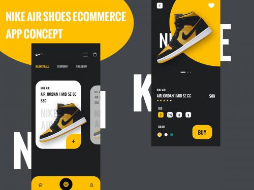 NIKE AIR SHOES APP CONCEPT - nike-air-shoes-app-concept