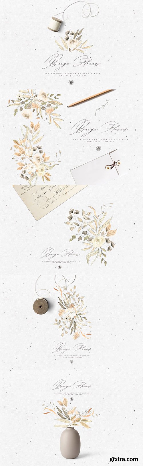 Beige Flowers