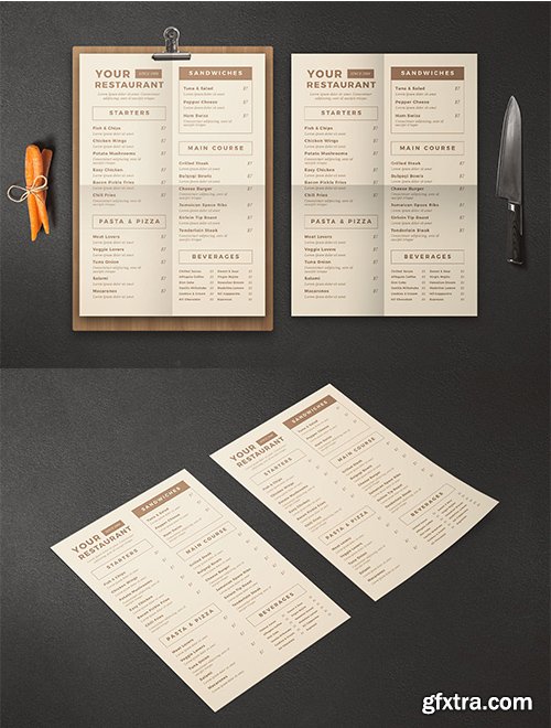 Vintage Food Menu