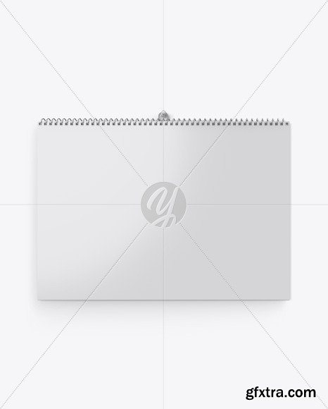 Glossy Wall Calendar w/ Pin Mockup 54492