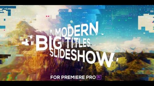 Videohive - Big Titles Glitch Slideshow for Premiere Pro