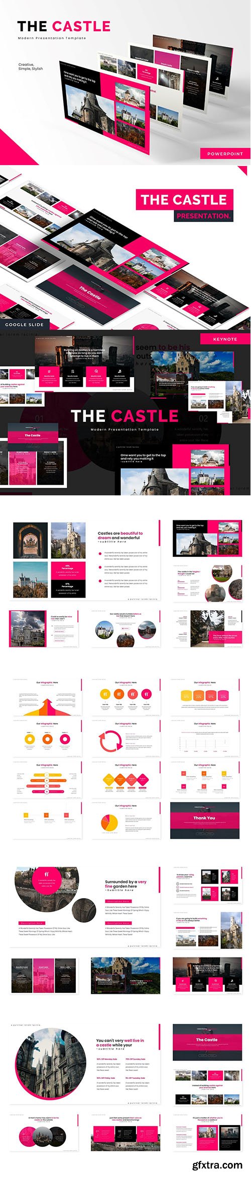 The Castle - Powerpoint Template, Keynote Template and Google Slide Template
