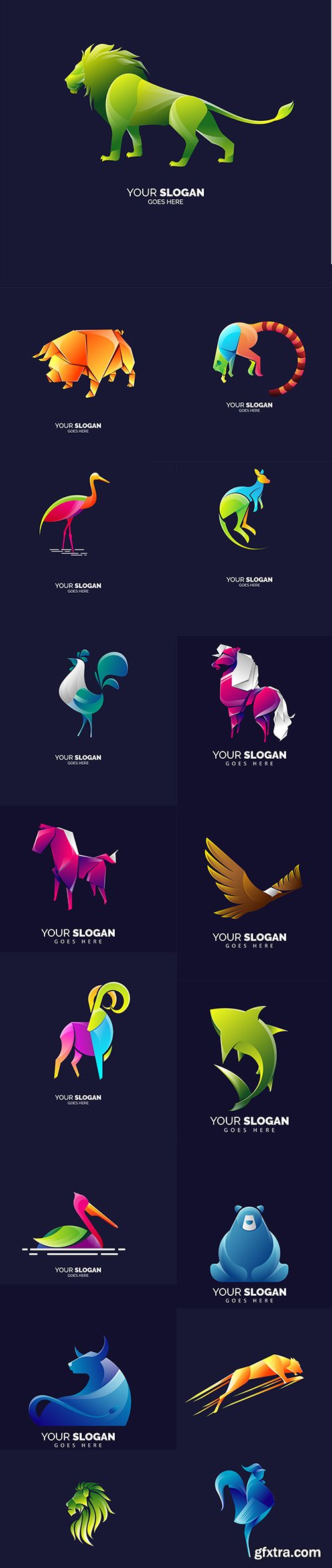 Modern Simple Animal Logo Template Pack Vol 2