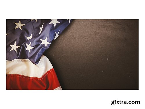 American Flag on Chalkboard Mockup 209123047