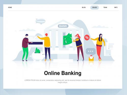 Online Banking Flat Concept - online-banking-flat-concept